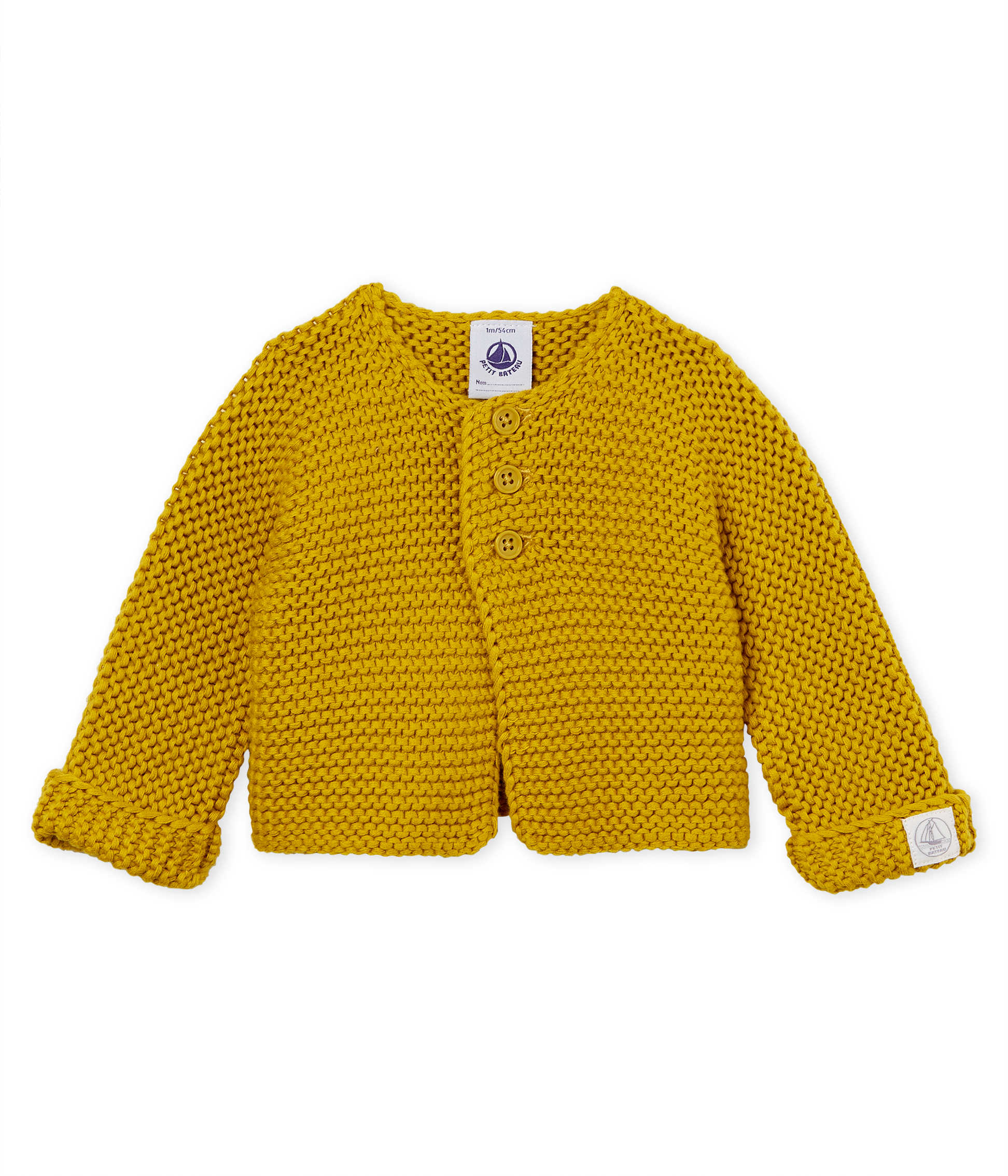 Unisex baby moss stitch cardigan
