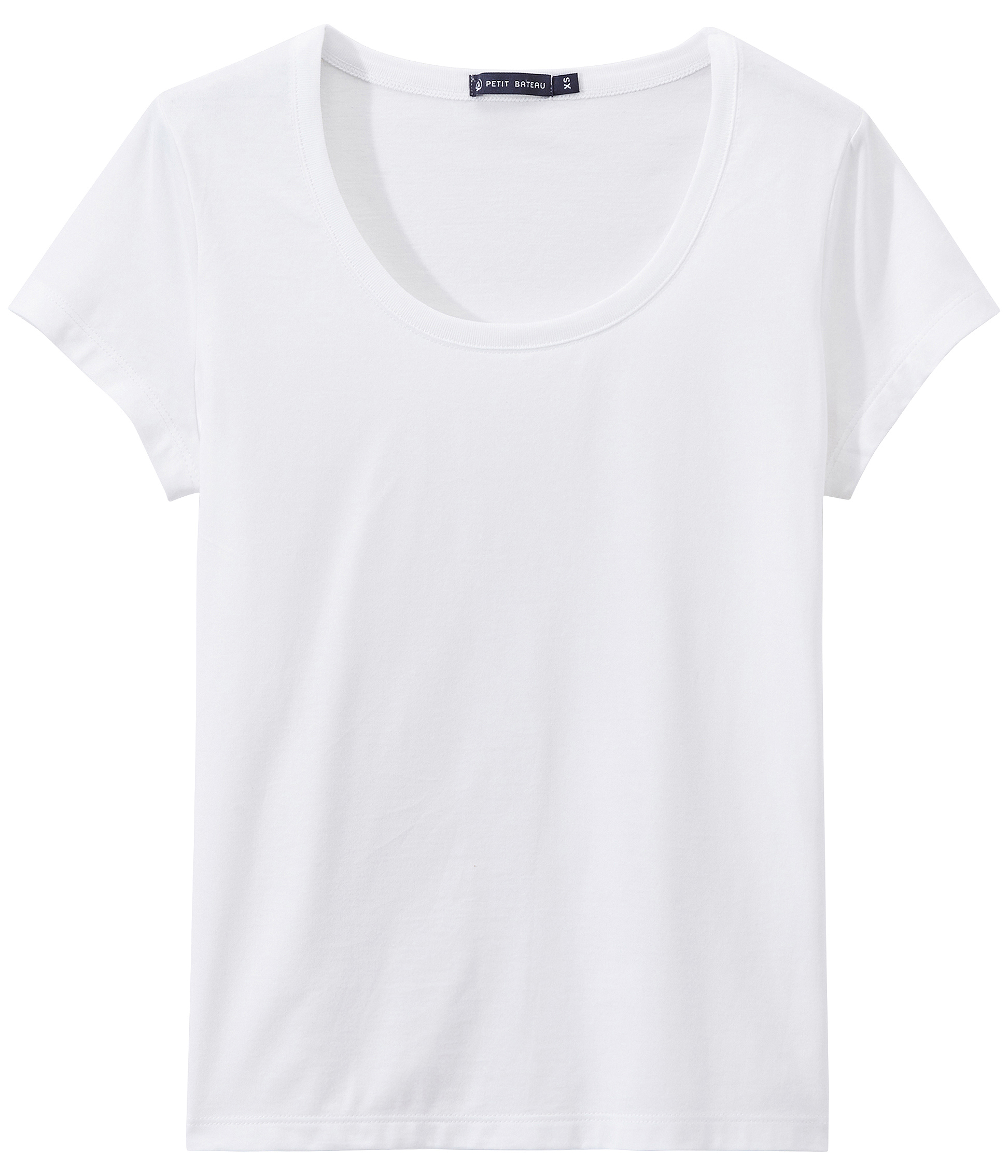 white scoop neck t shirt womens
